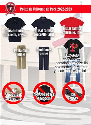 2022-2023 Dress Code Spanish
